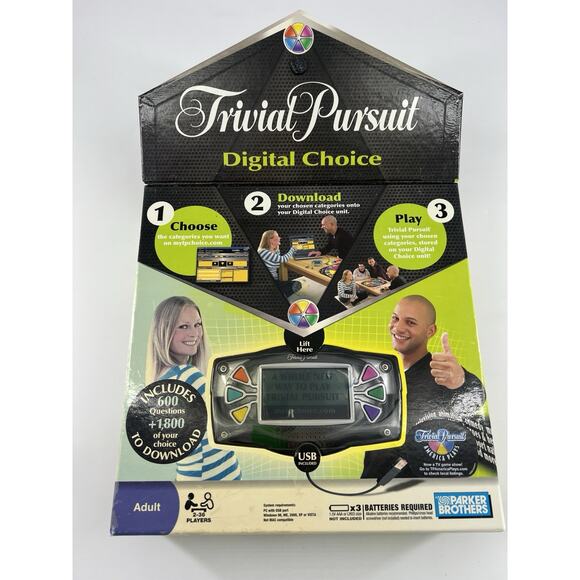 Trivia Game Parker Bro TRIVIAL PURSUIT Digital Choice Electronic Complete 2008 - Picture 3 of 8